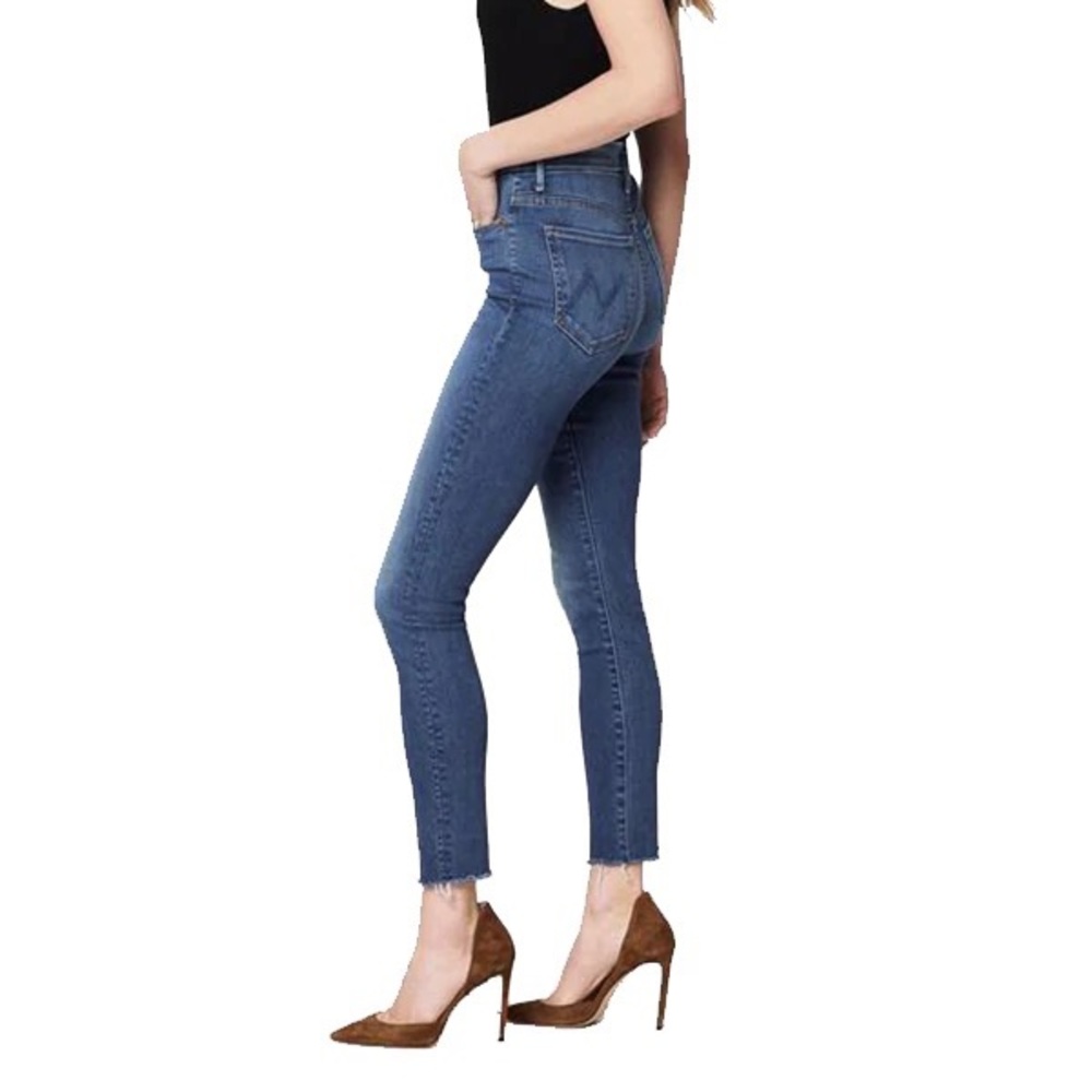 Mother denim high waisted looker ankle fray